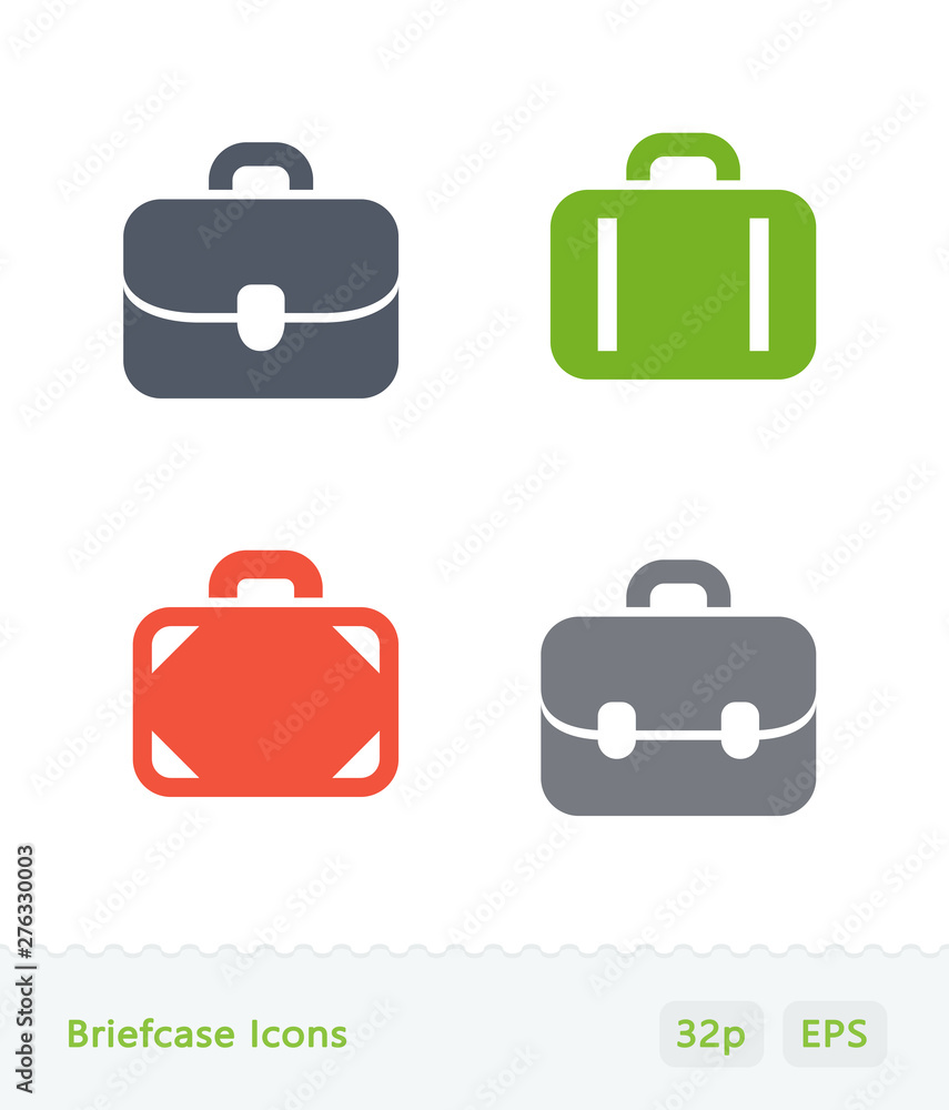 Briefcases - Sticker Icons Briefcases - Sticker Icons