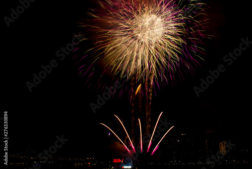 4th July Independence Day Celebration Fireworks of Macys in New York, United States
