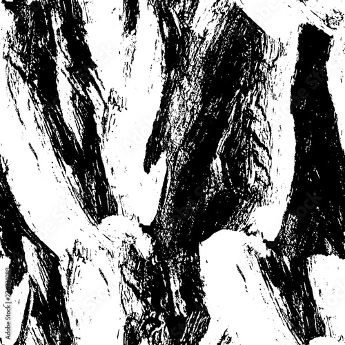 Black and white grunge texture. Monochrome gloomy background. The dirty spot is abstract. Spilled ink. Chaotic futuristic surface.