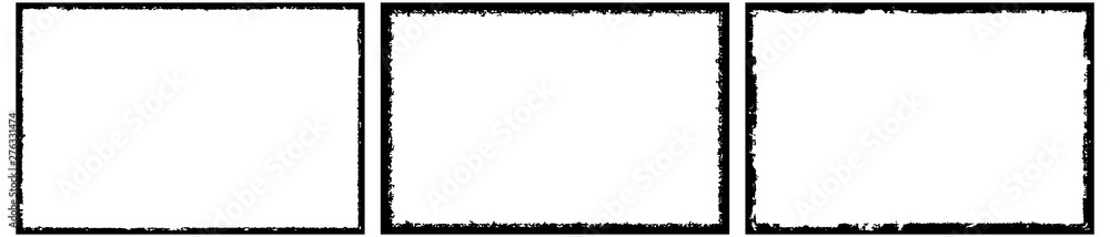 Obraz premium Frames in grunge style. Abstract rectangles with space for text. Monochrome elements.