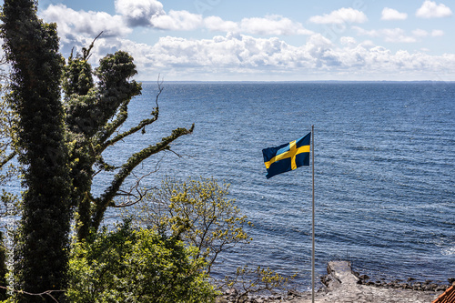 The Swedish flag on the west coast of Skåne.