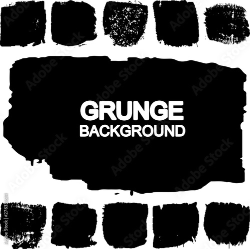 Vector brush in grunge style. A set of abstract patches of paint. A background with place for text.