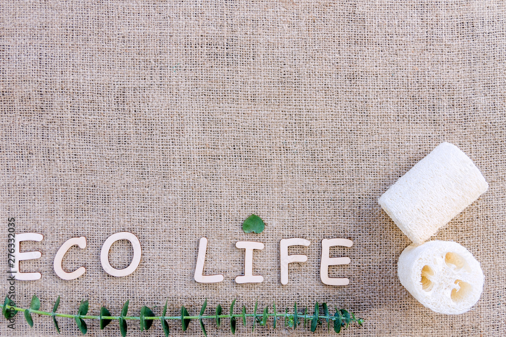 Reusable recyclable sustainable bath sponge loofah for washing in