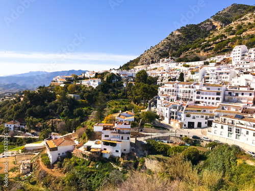 Mijas, Andalusia, Spain. Mijas street. Charming white village in Andalusia, Costa del Sol. Southern Spain