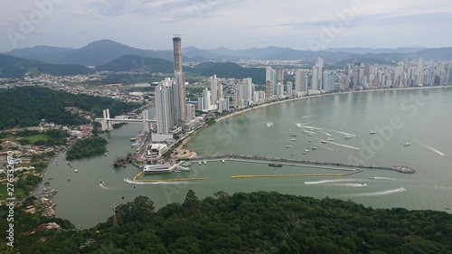 Beauty city, river and sea from Brazil.