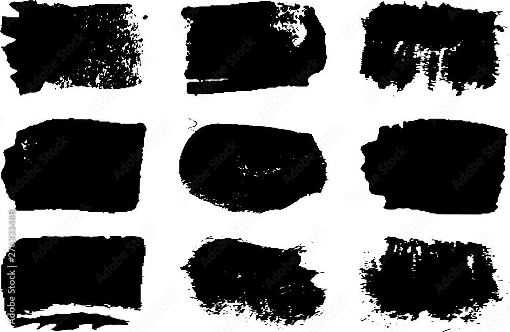 Fototapeta premium Collection of vector grunge style brushes.