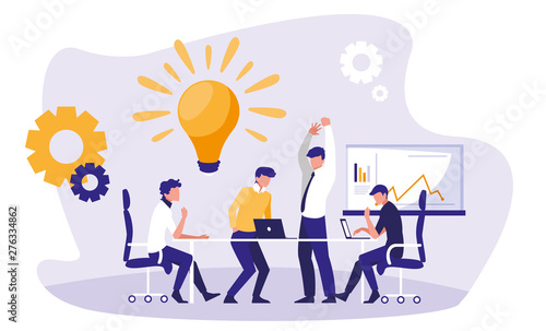 businessmen elegant in the workplace