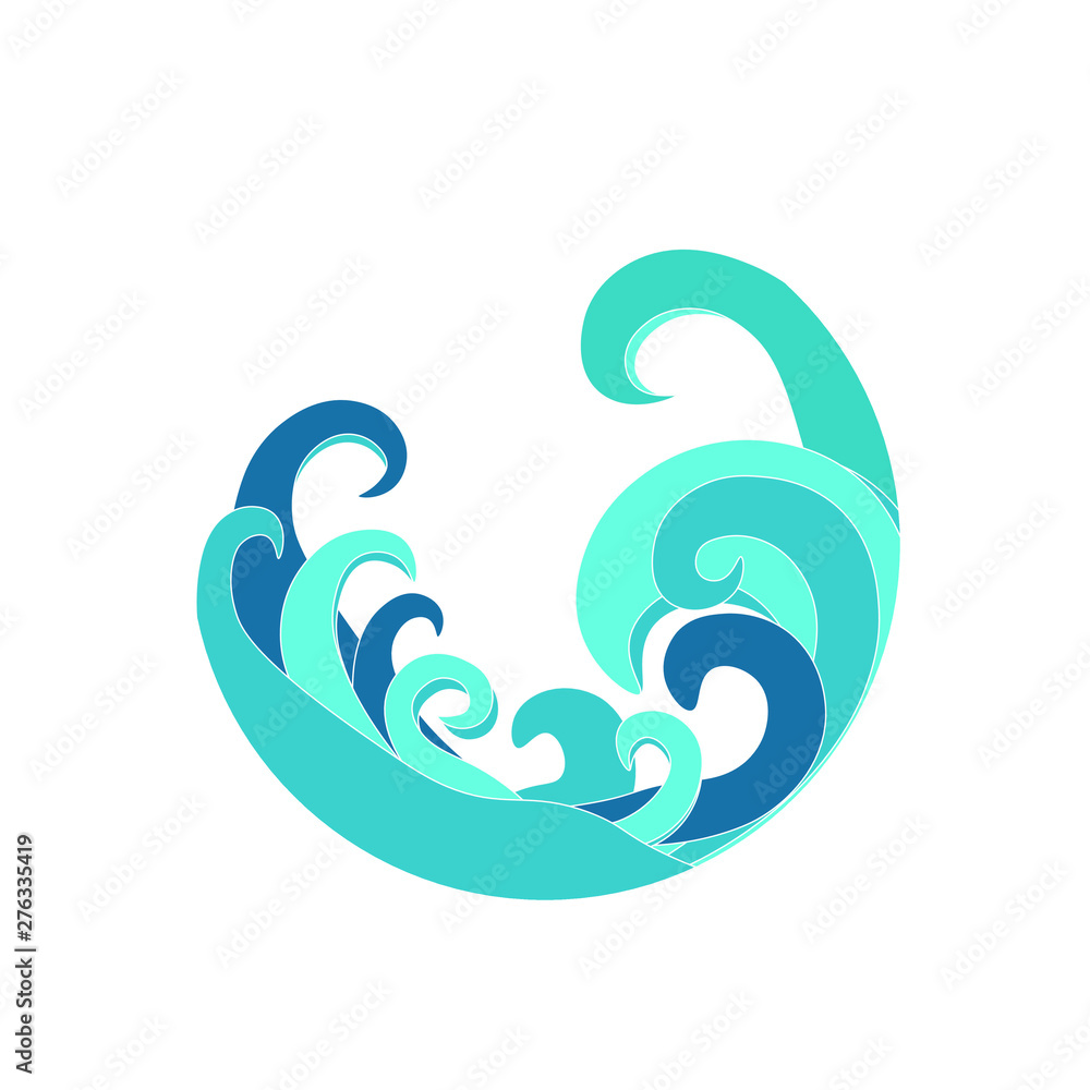 Vector illustration. Beautiful, minimalistic picture of sea aves. White background. Vector illustration. Beautiful, minimalistic picture of sea aves. White background.