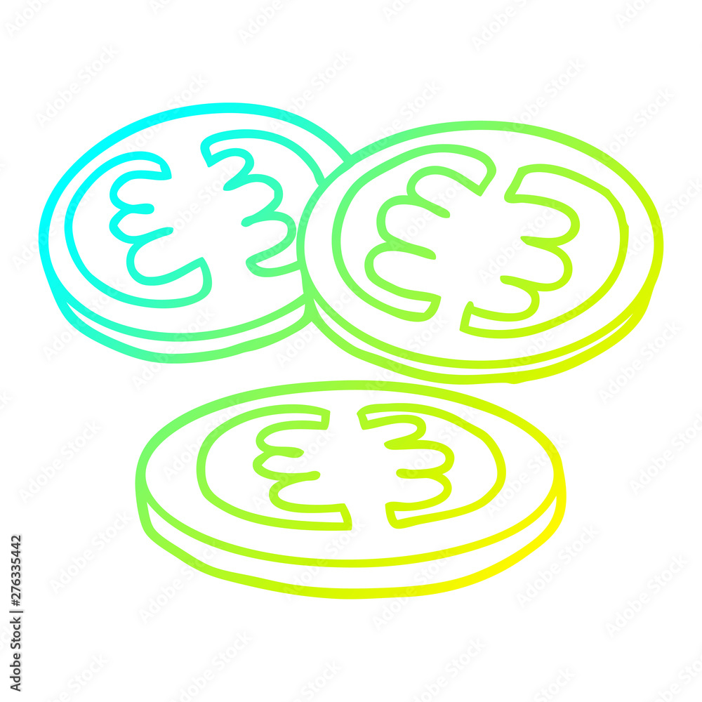 cold gradient line drawing sliced tomatoes cartoon cold gradient line drawing sliced tomatoes cartoon