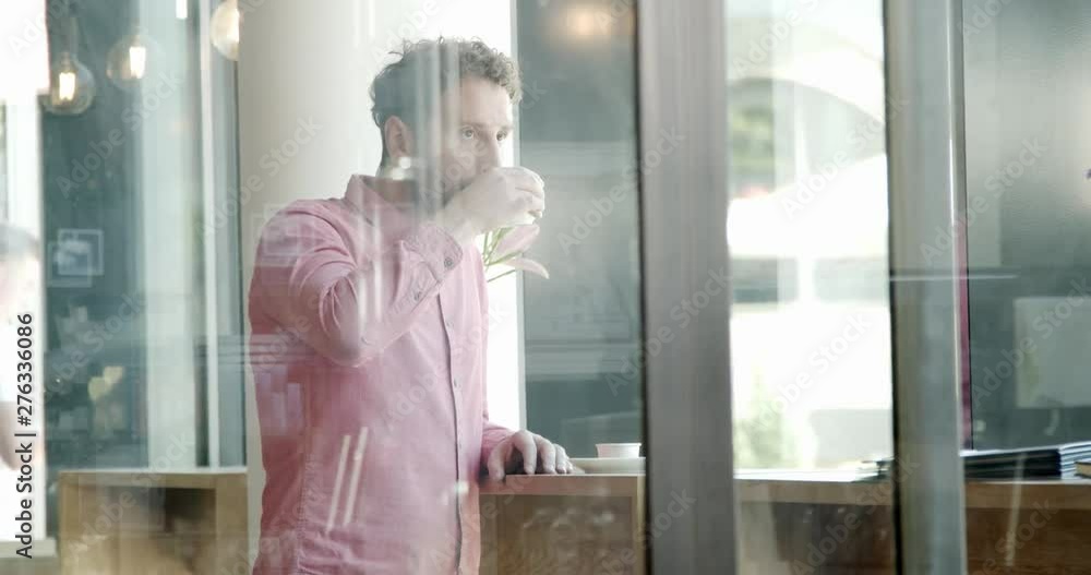 Portrait of businessman at a cafe Portrait of businessman at a cafe
