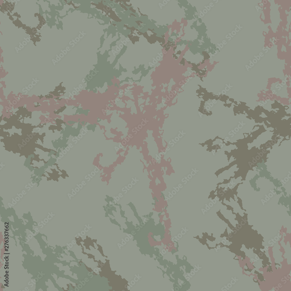 Forest camouflage of various shades of green and brown colors