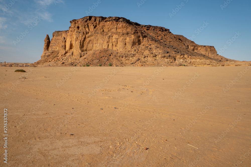 The top of Jebel Berkal is a perfect spot to see the Nubian Pyramids (from where the picture is taken)