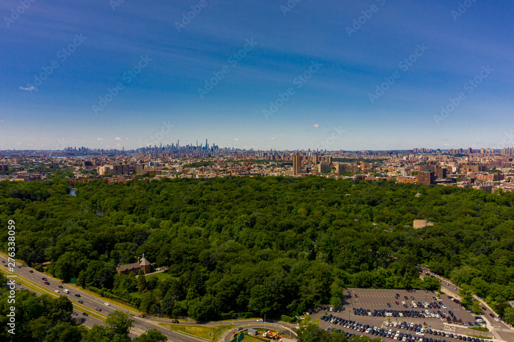 Aerial shot of the Bronx Zoo New York