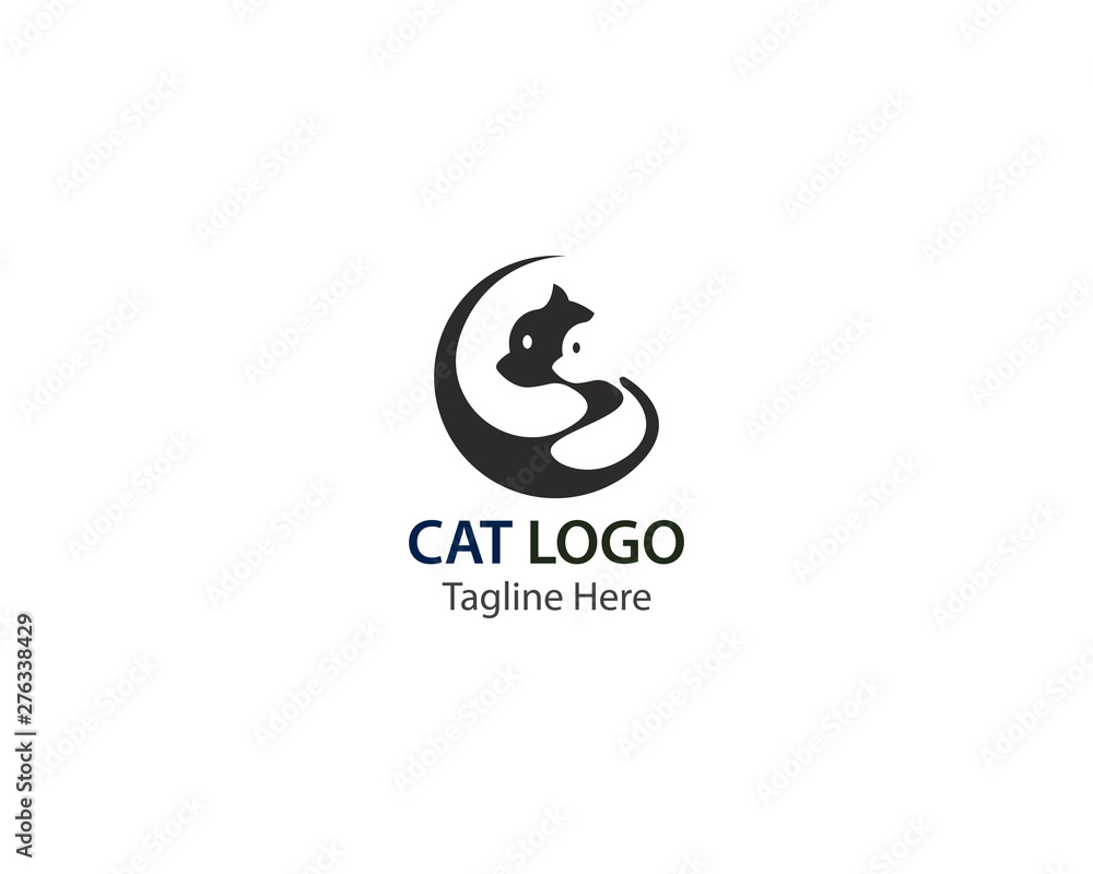 Cat logo vector illustration template Cat logo vector illustration template