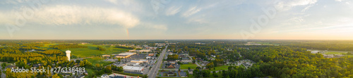 Aerial panorama Lumberton North Carolina USA