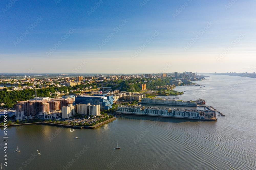 Aerial photo Weehawken Waterfront New Jersey Aerial photo Weehawken Waterfront New Jersey