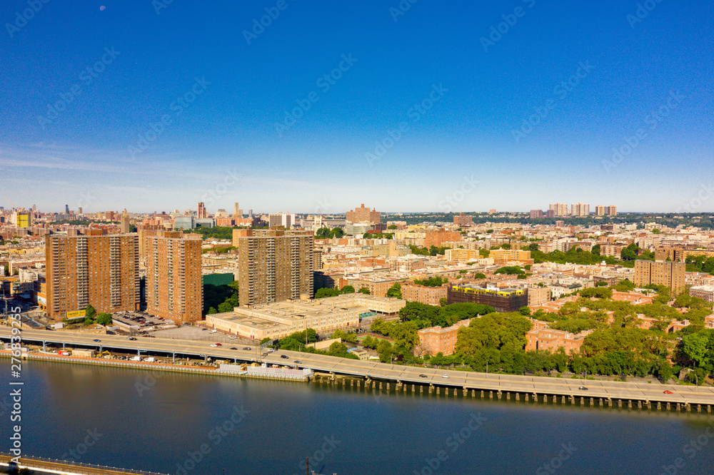Drone photo of the Harlem river