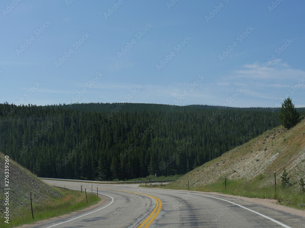 Scenic drives through part of the million acres Bighorn National Forest mountain ranges in Wyoming. Scenic drives through part of the million acres Bighorn National Forest mountain ranges in Wyoming.