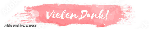 Vielen Dank Panorama Banner - rosa Pinseltrich