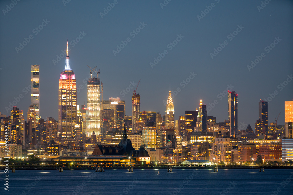 Manhattan New York City at night