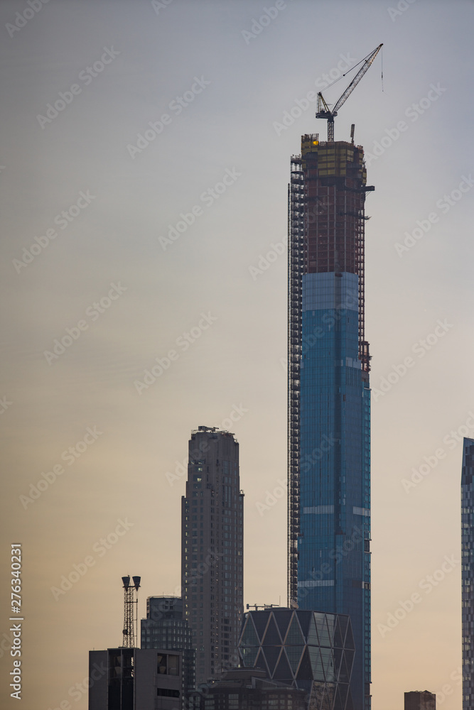 Skyscraper under construction Manhattan