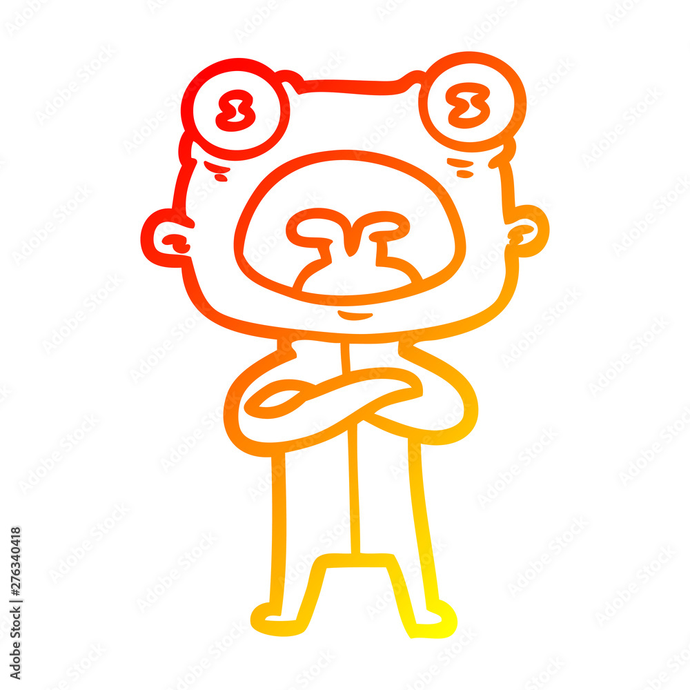 warm gradient line drawing cartoon weird alien communicating warm gradient line drawing cartoon weird alien communicating