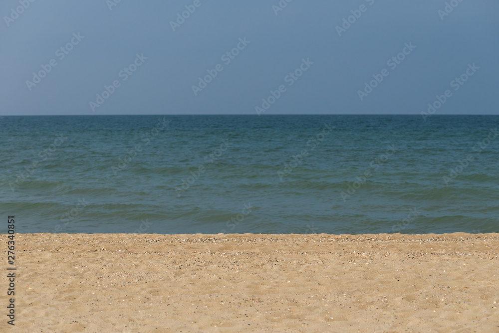 Abstract sea landscape with sky, water and beach