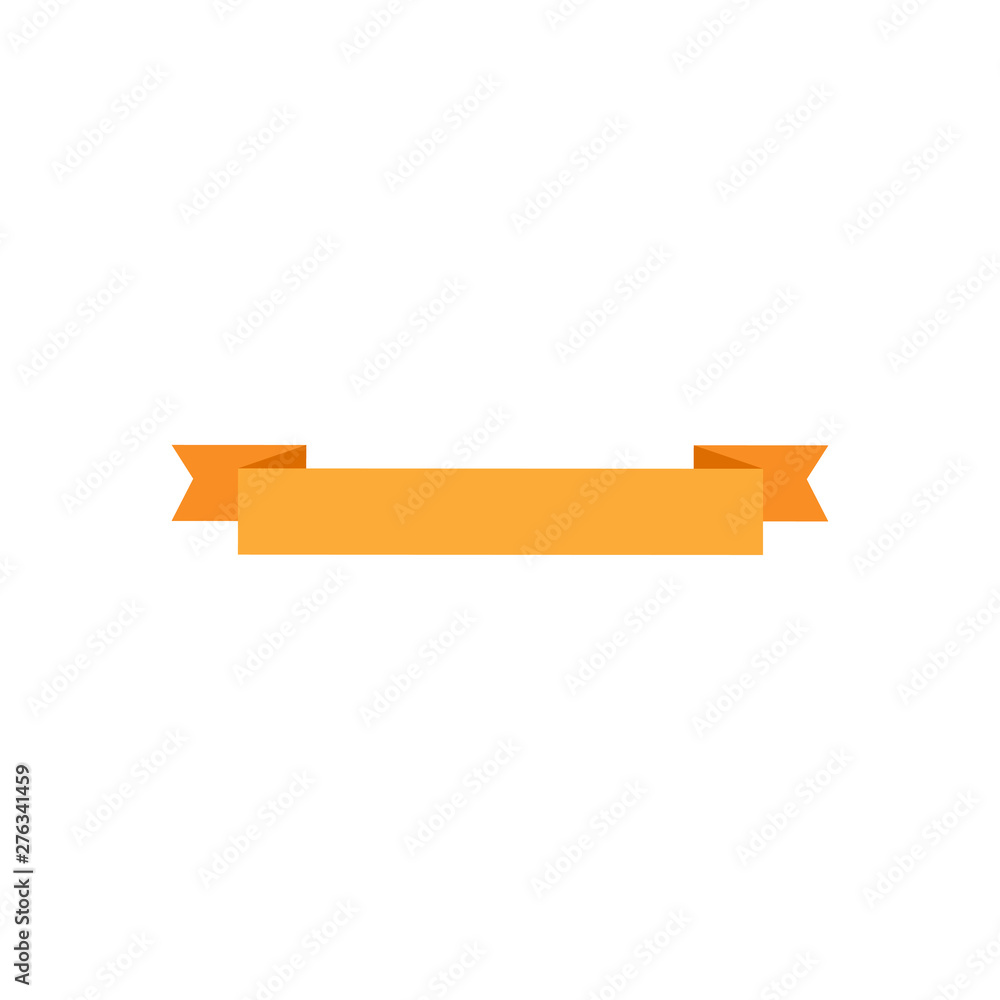 Ribbon Banner. Ribbon Banner vector icon. Ribbon Banner orange color isolated on white background Ribbon Banner. Ribbon Banner vector icon. Ribbon Banner orange color isolated on white background