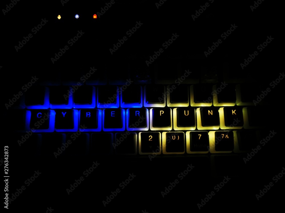 cyberpunk written rgb led keyboard cyberpunk written rgb led keyboard