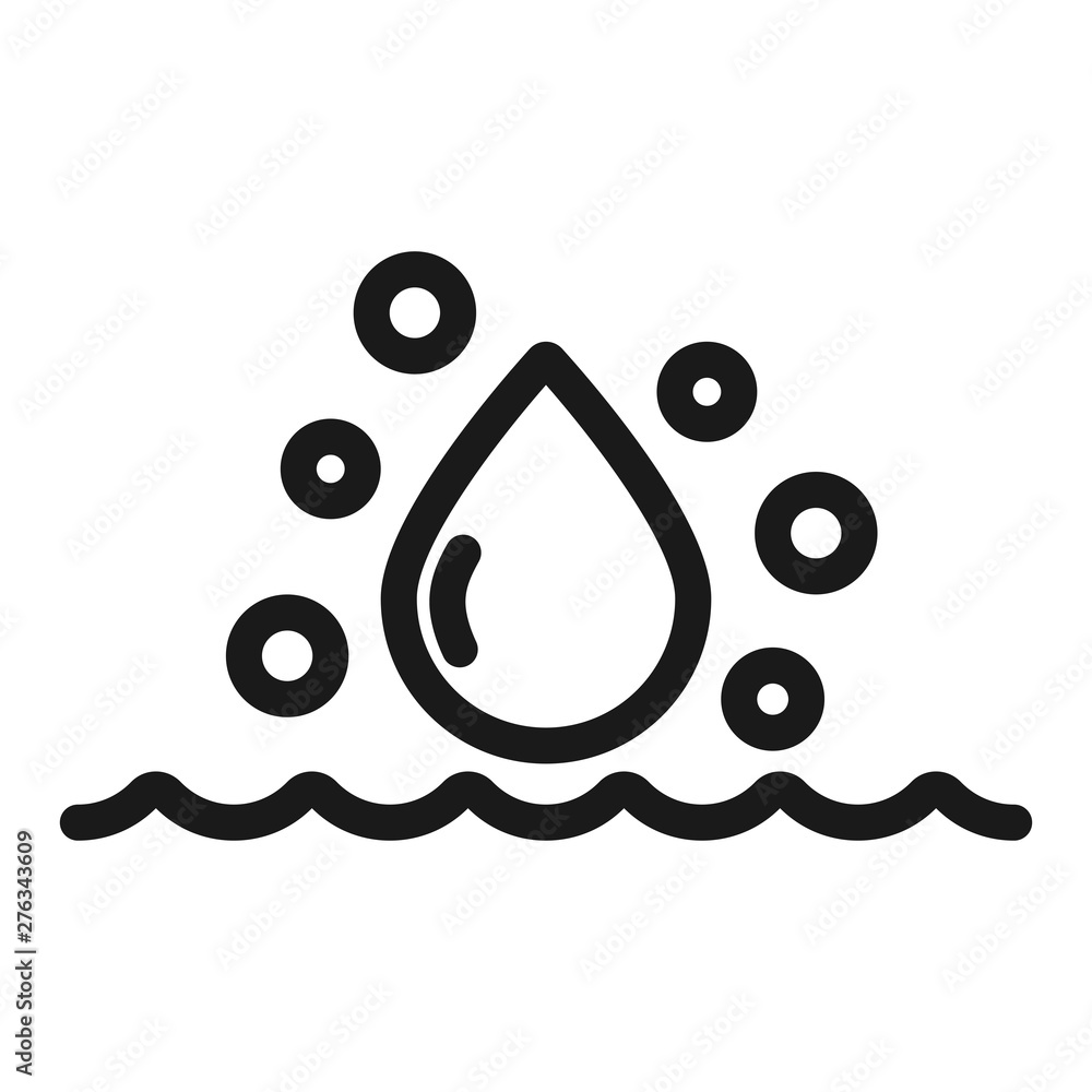 water - minimal line web icon. simple vector illustration. concept for infographic, website or app. water - minimal line web icon. simple vector illustration. concept for infographic, website or app.
