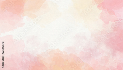 Colorful pink watercolor background for Valentine day or wedding