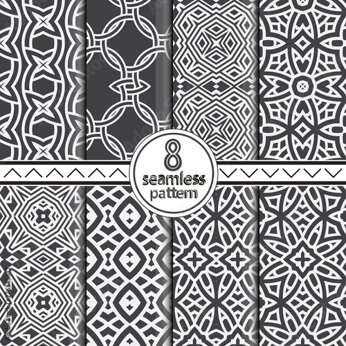 Monochrome seamless abstract pattern.