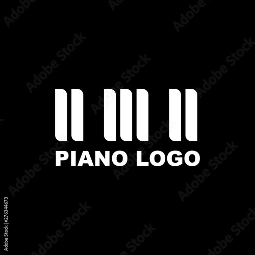 Piano icon logo design vector template photo