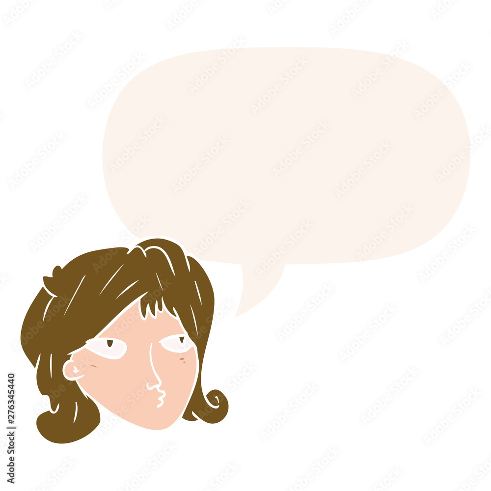 cartoon woman and speech bubble in retro style cartoon woman and speech bubble in retro style