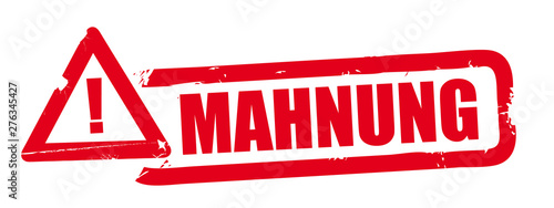roter Stempel MAHNUNG Vektor Grafik