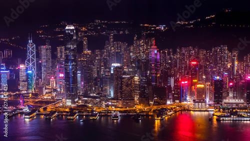 Hong Kong cityscape night light 5 © npstockphoto