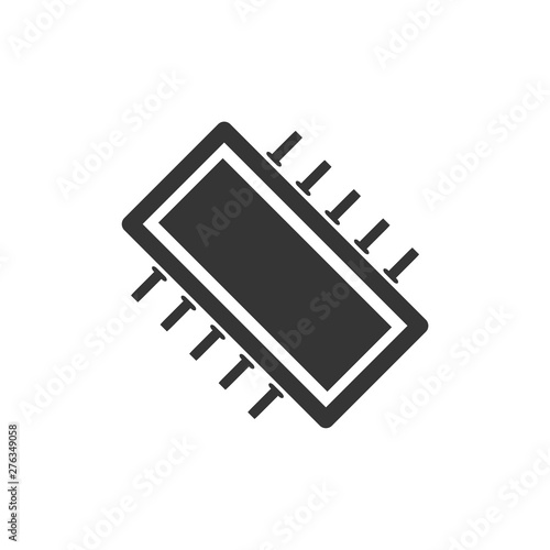 Computer Chips icon symbol template black color editable. simple logo vector illustration for graphic and web design.
