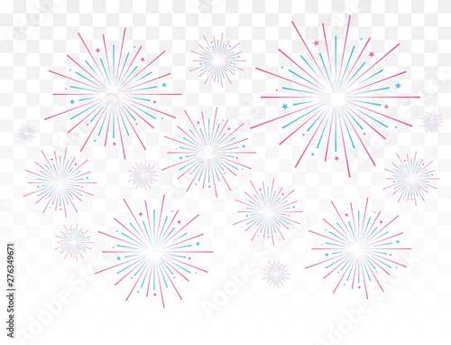 Fireworks vector illustration. 