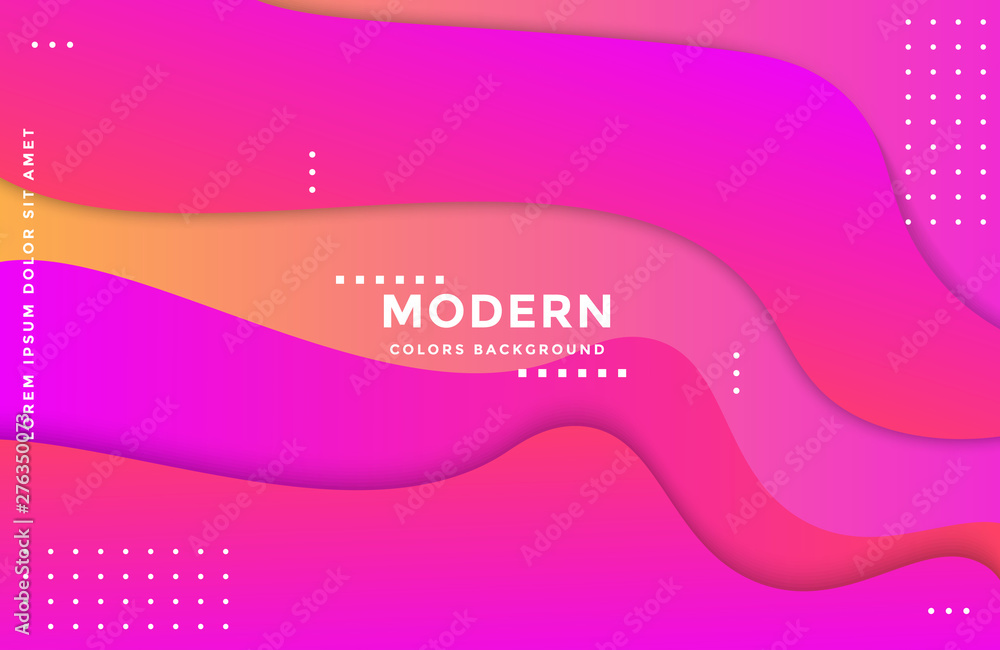 Modern colorful fluid poster. Wavy Liquid shape on trendy gradient color. Vector illustration.