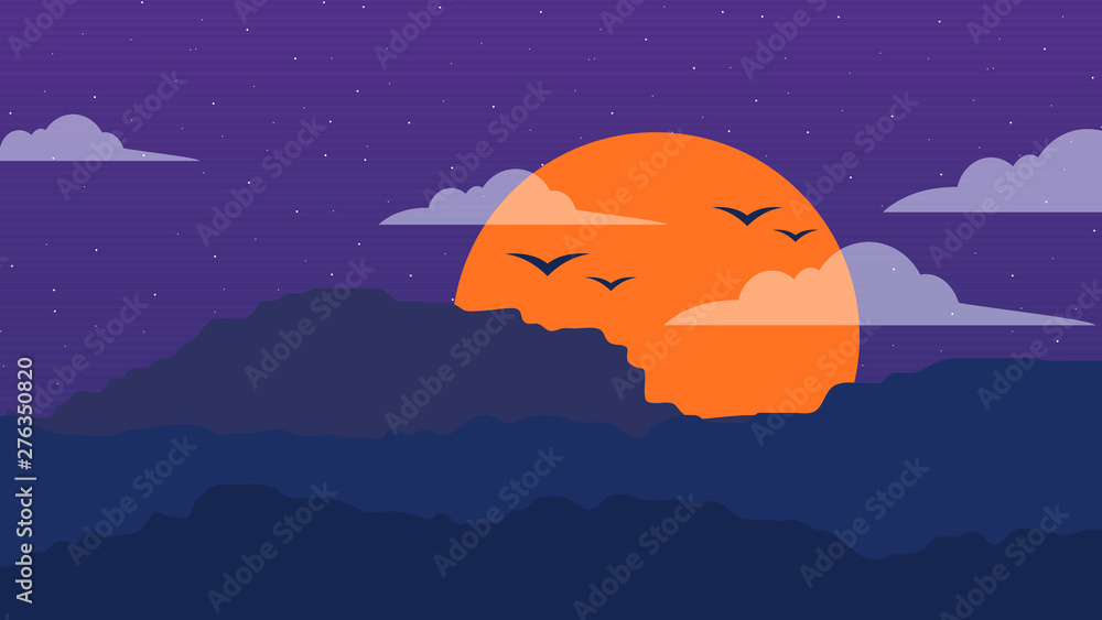 Sunset Background Vector