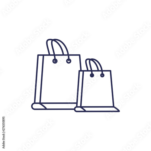 set of shopping bags isolated icon