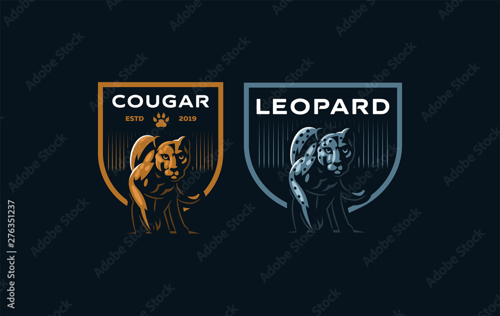 The image of a cougar or panther. The image of a cougar or panther.