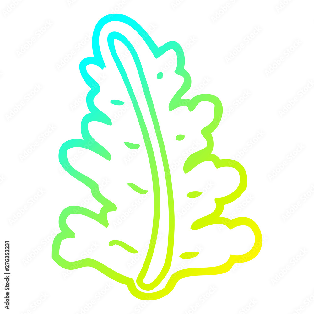 cold gradient line drawing cartoon leaf cold gradient line drawing cartoon leaf