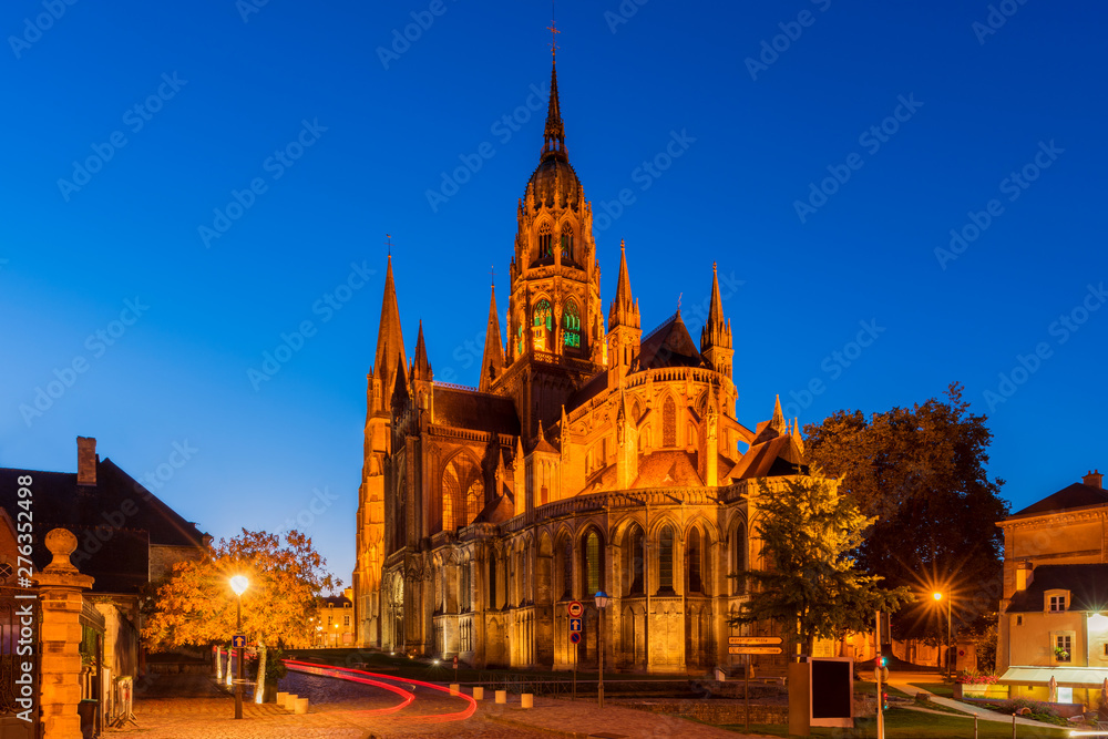 Cathedral of Bayeux Normandy France at Dusk