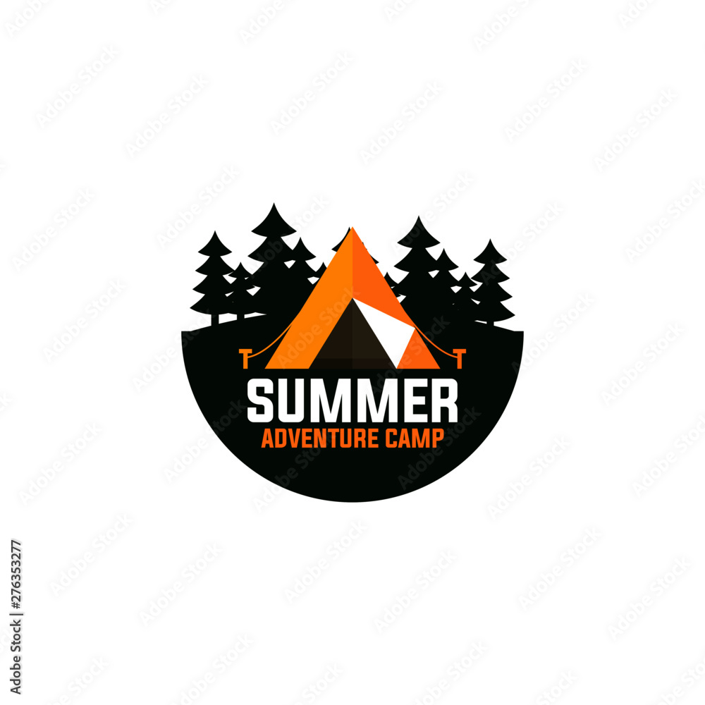 Summer Camp Logo Vector
