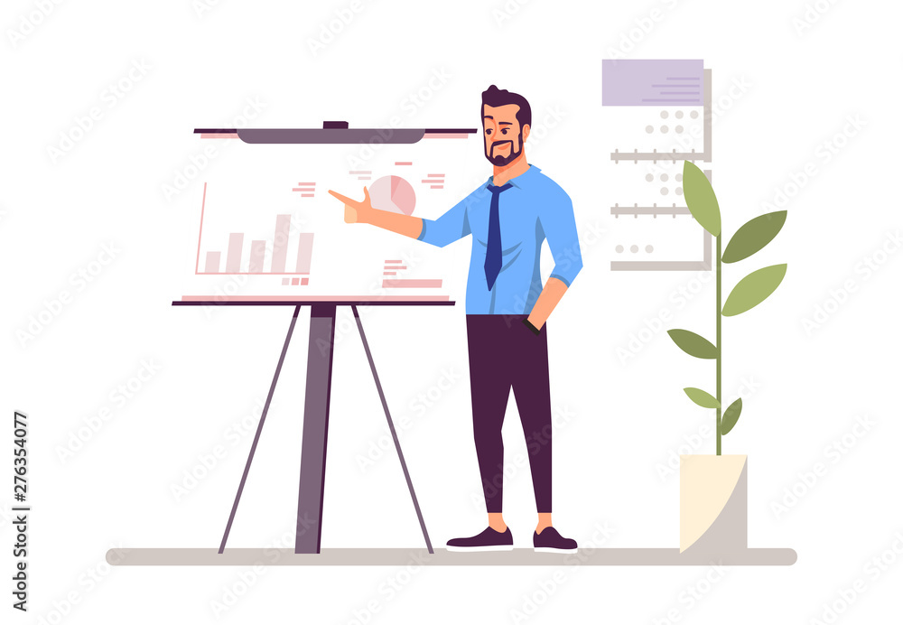 Top manager, businessman flat vector illustration Top manager, businessman flat vector illustration