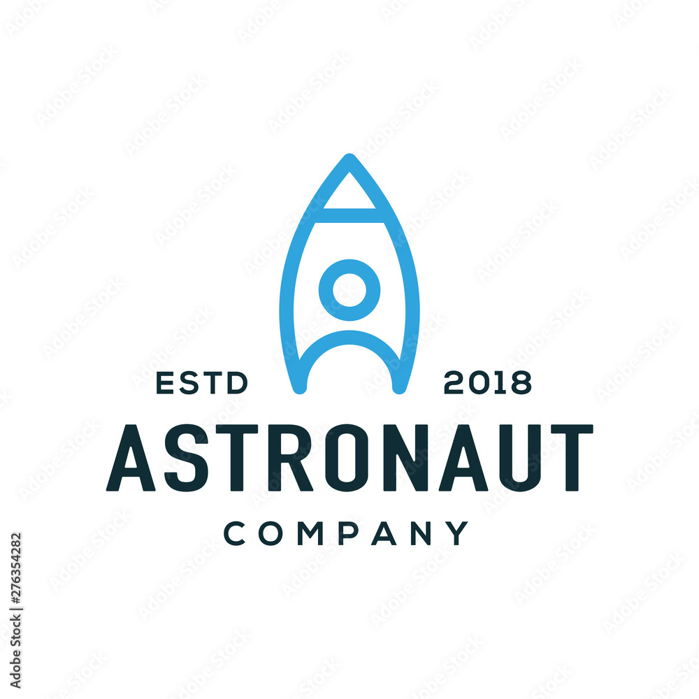 Astronaut logo design vector. Astronaut logo design vector.