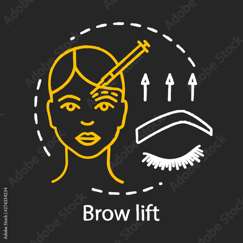 Brow lift chalk icon