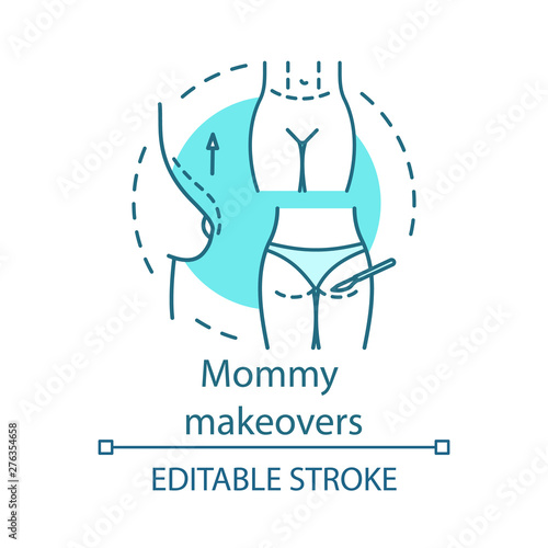 Mommy makeovers concept icon