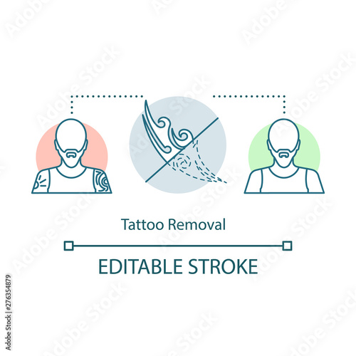 Tattoo removal concept icon